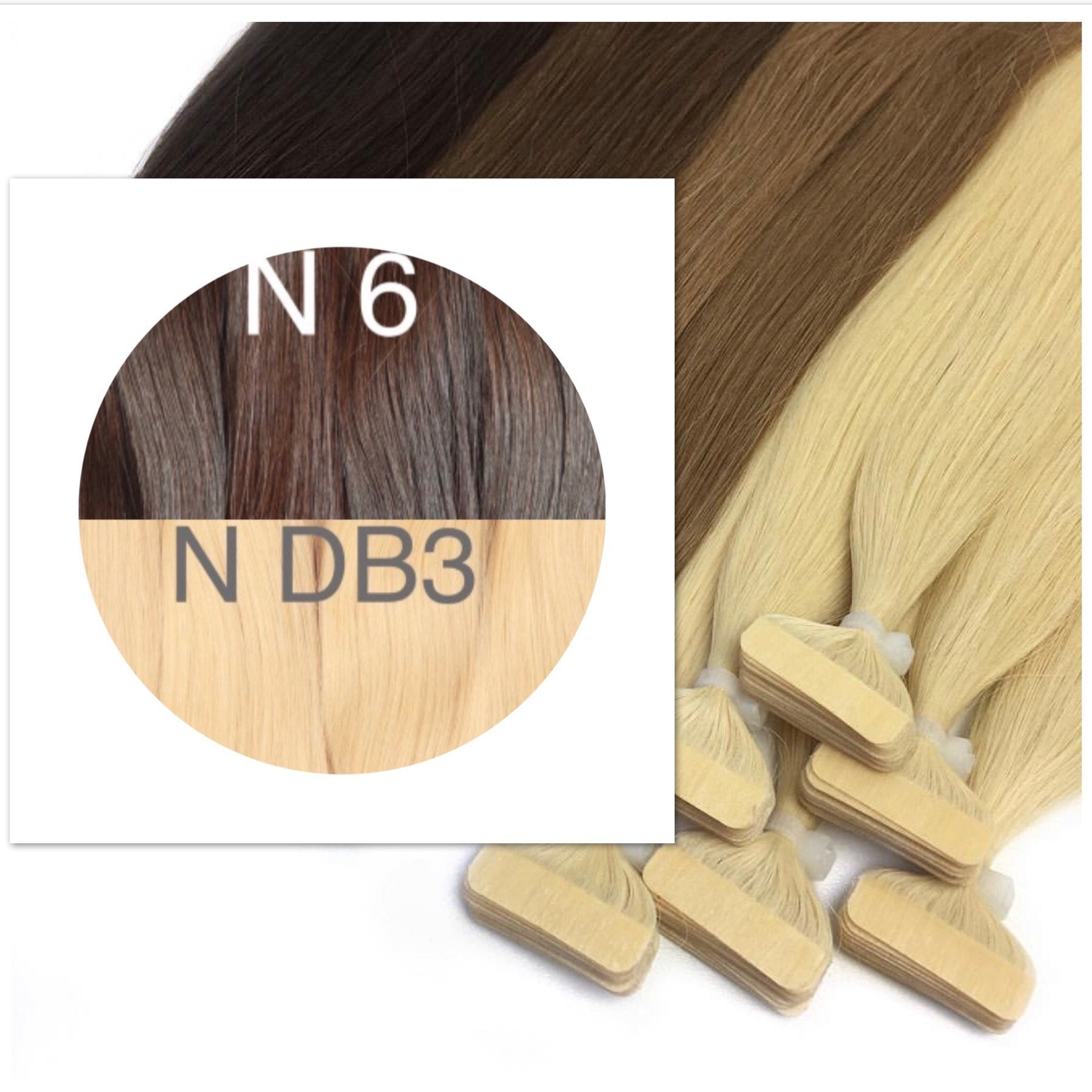 Tapes ombre Color 6 and DB3 GVA hair - GVA hair
