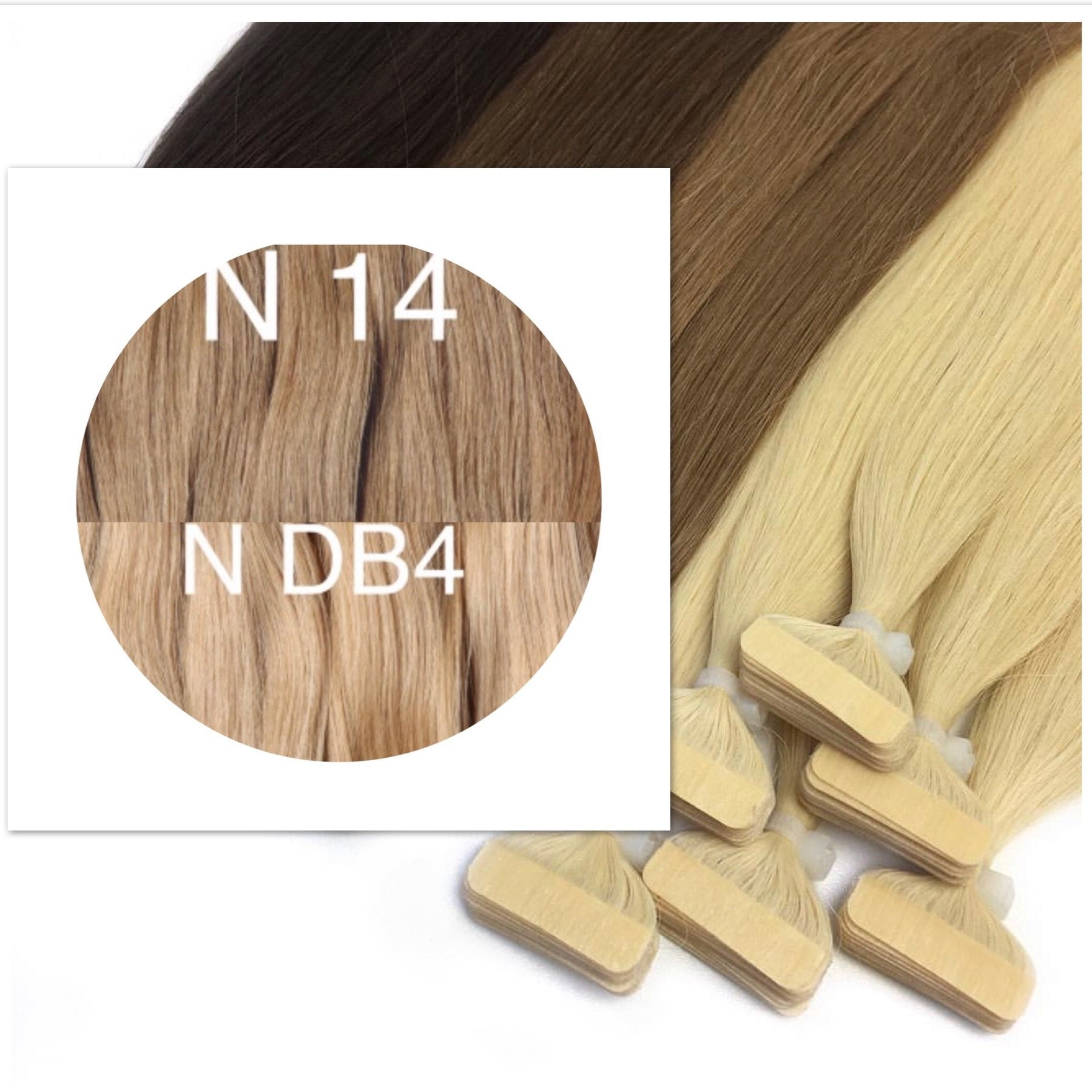 Tapes ombre Color 14 and DB4 GVA hair - GVA hair