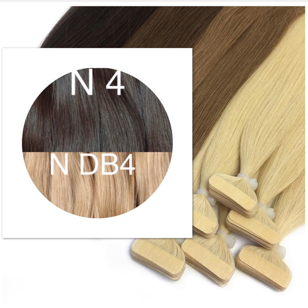 Tapes ombre Color 4 and DB4 GVA hair - GVA hair