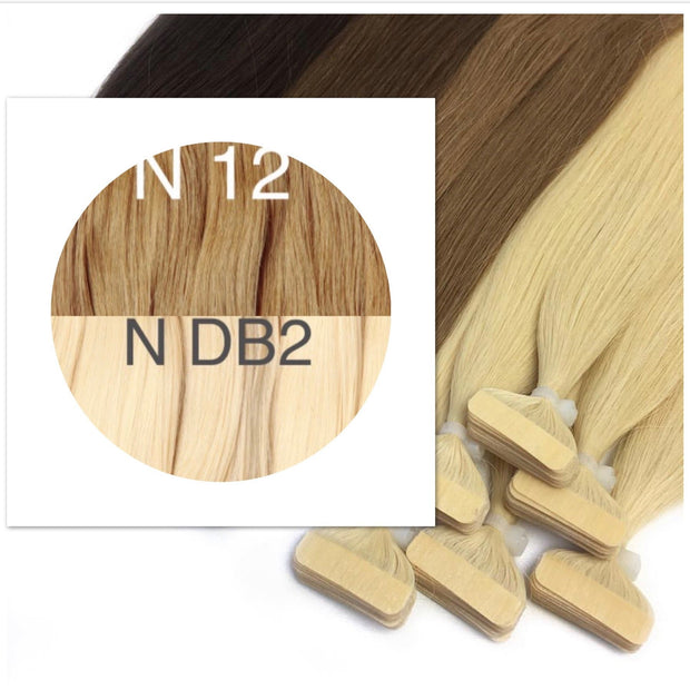 Tapes ombre Color 12 and DB2 GVA hair_Retail price - GVA hair