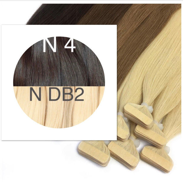 Tapes ombre Color 4 and DB2 GVA hair_Retail price - GVA hair