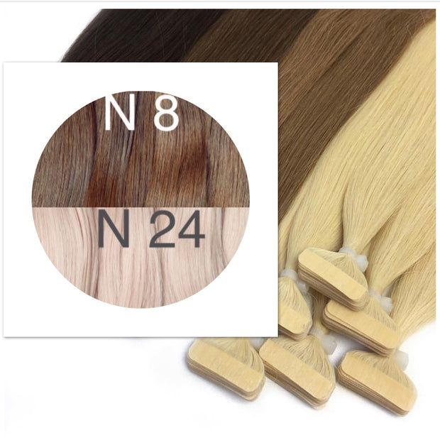 Tapes ombre Color 8 and 24 GVA hair_Retail price - GVA hair