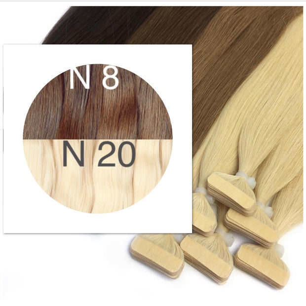 Tapes ombre Color 8 and 20 GVA hair - GVA hair