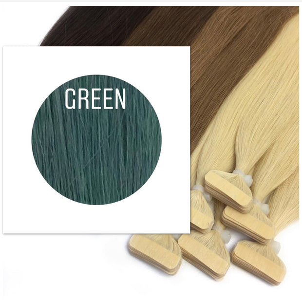 Tapes Color Green GVA hair_Retail price - GVA hair