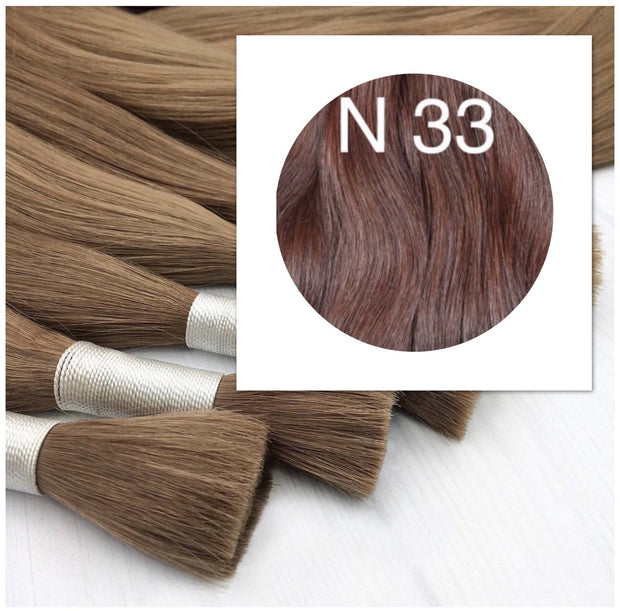 Raw Cut hair Colors RED BROWN 100 grams - GVA hair