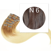 Clips 2 part Colors BLACK AND DARK BROWN_Retail price - GVA hair