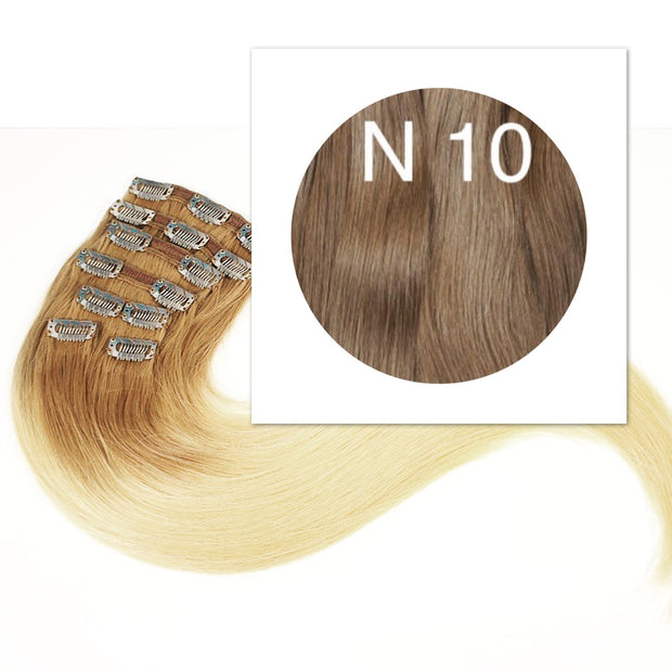 Clips 2 part Colors LIGHT BROWN_Retail price - GVA hair