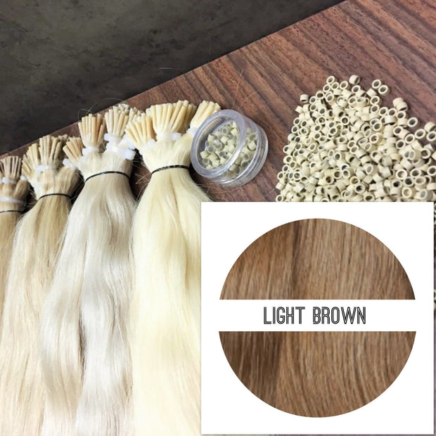 Micro links Colors LIGHT BROWN_Retail price - GVA hair