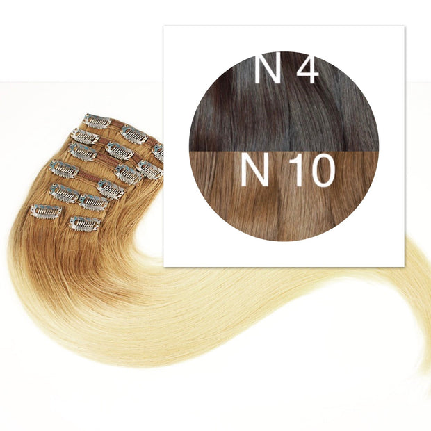 Clips Ombre 4 and 10 Color GVA hair - GVA hair