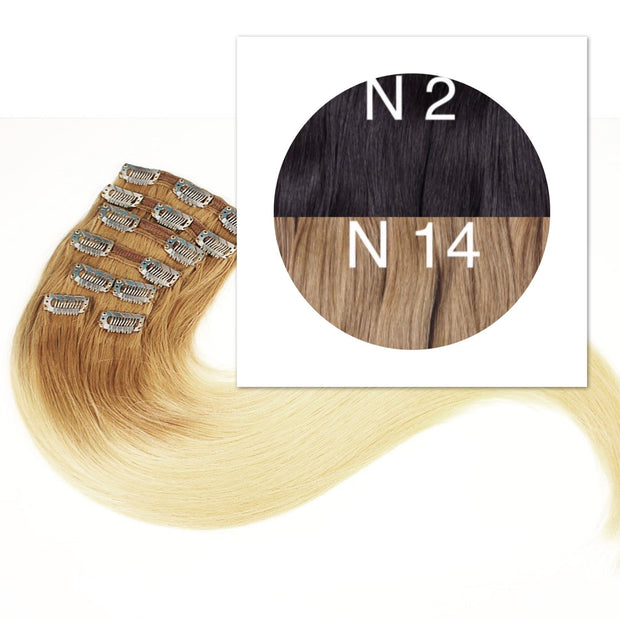 Clips Ombre 2 and 14 Color GVA hair - GVA hair