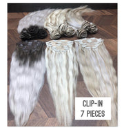 Clips 7 part Colors BLACK AND DARK BROWN - GVA hair