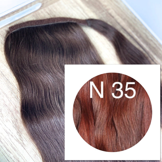 Ponytail Colors RED BROWN - GVA hair