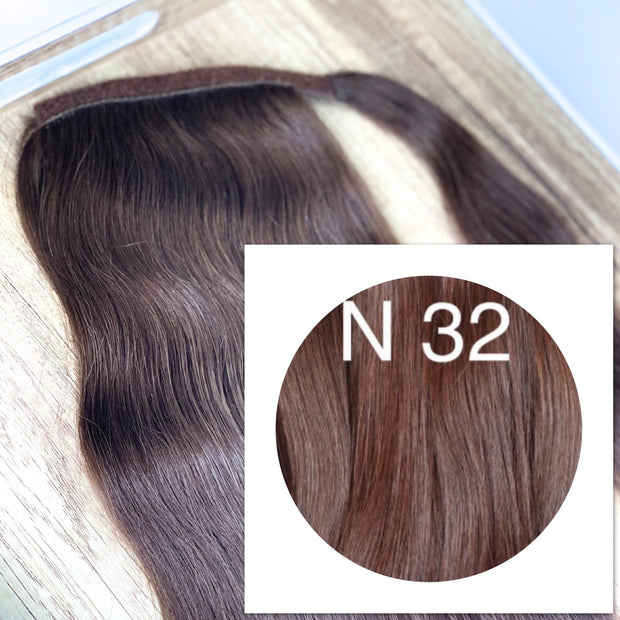 Ponytail Colors RED BROWN - GVA hair