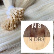Micro links ombre 8 and DB3 Color GVA hair - GVA hair